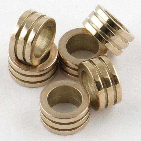 Perle cylindrique inox 4*8mm trou 5mm