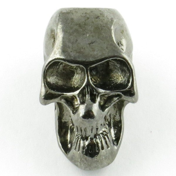 Tête de mort black silver trou vertical