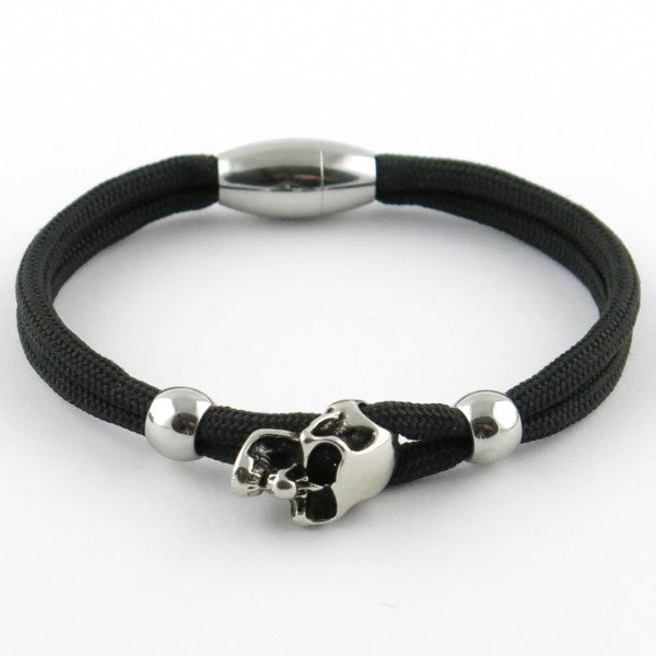 Bracelet Tête de mort Charm fermoir magnétique