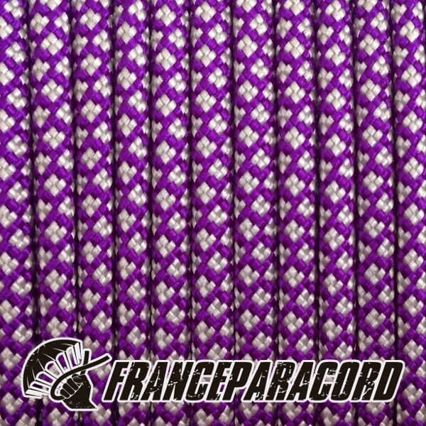 Paracord 550 - Acid Purple With Silver Grey Diamonds
