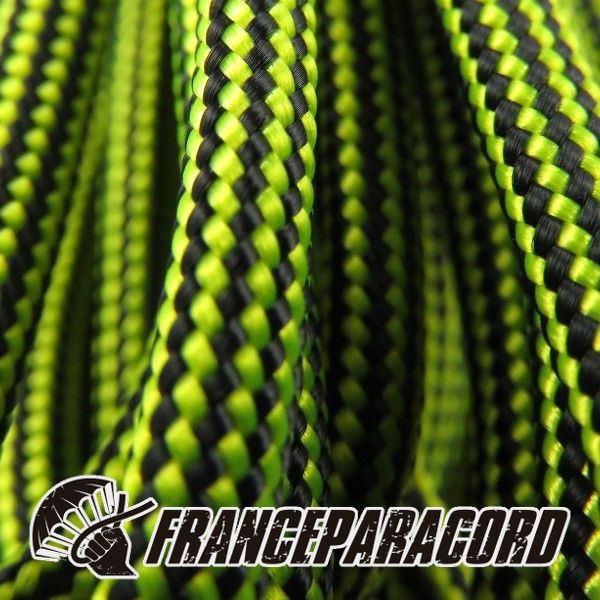 Paracord 550 - Neon Yellow & Black Stripes