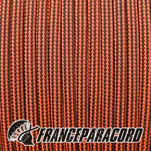 Paracord 550 - Neon Orange & Black Stripes