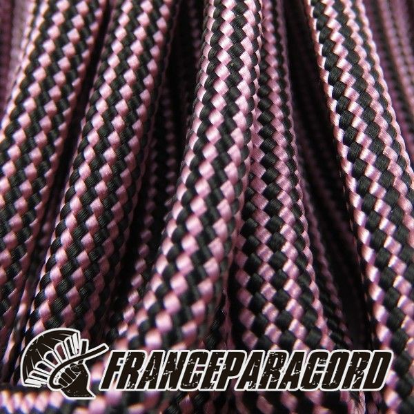 Paracord 550 - Rose Pink & Black Stripes