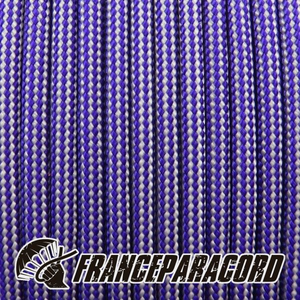 Paracord 550 - Acid Purple & Silver Grey Stripes