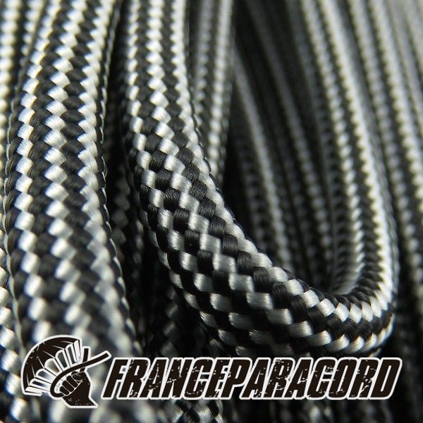 Paracord 550 - Silver Grey & Black Stripes