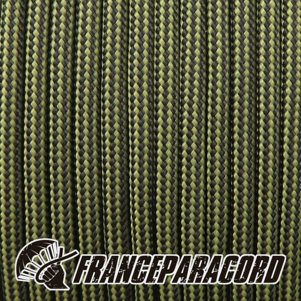 Paracord 550 - Moss & Black Stripes