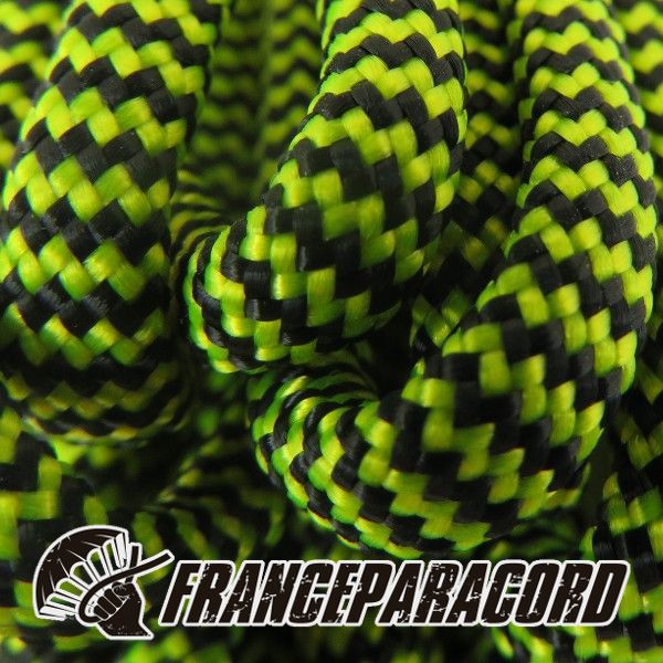 Paracord 550 - Neon Yellow & Black Shockwave