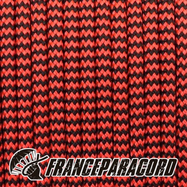 Paracord 550 - Neon Orange & Black Shockwave