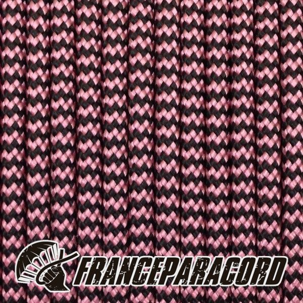 Paracord 550 - Rose Pink & Black Shockwave