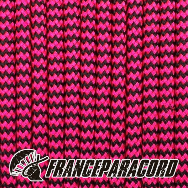 Paracord 550 - Neon Pink & Black Shockwave