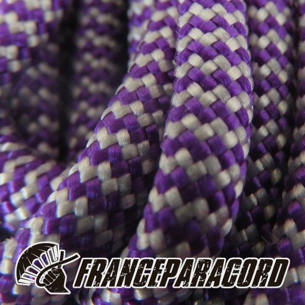 Paracord 550 - Acid Purple & Silver Grey Shockwave