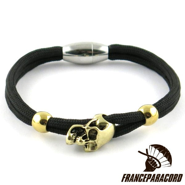 Bracelet Tête de mort Charm fermoir magnétique