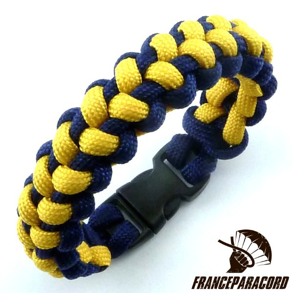 Stitched solomon bar paracord bracelet with quick release buckle