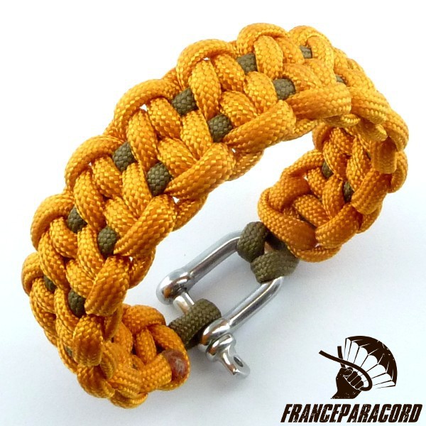 Bracelet paracord Dotted blaze bar avec manille inox