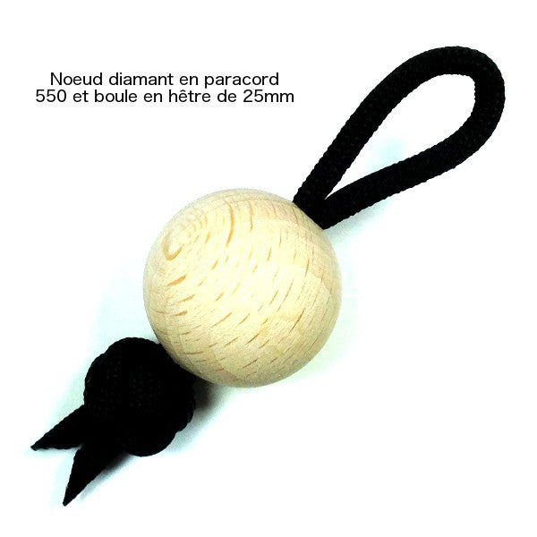 Boule en hêtre avec trou Ø 5mm