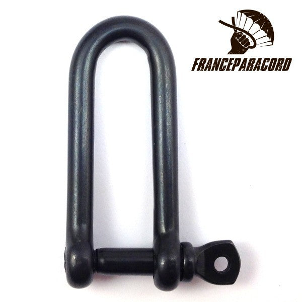 Manille longue droite en inox bruni