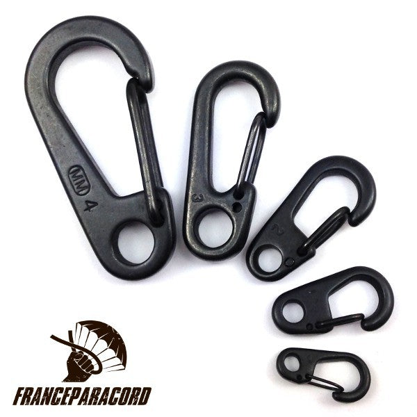 Mousqueton Clip en inox bruni