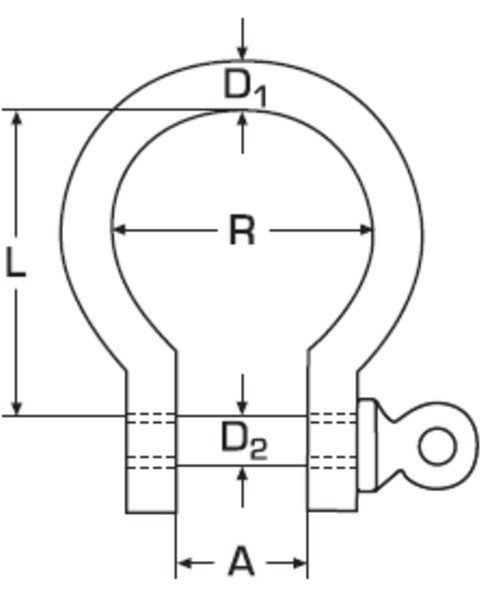 Manille lyre réglable
