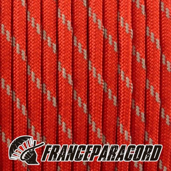 Paracord 550 - Imperial Red réflective