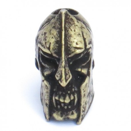 Spartan Skull Bead Roman Brass Oxidized
