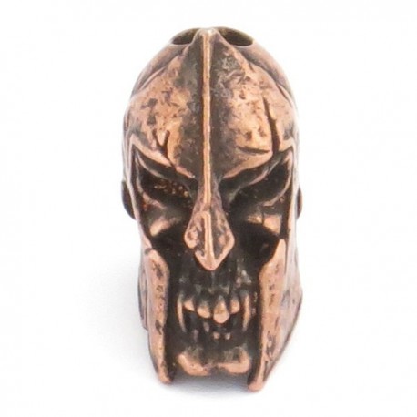 Spartan Skull Bead Roman Copper Oxidized