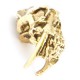 Sabretooth Skull Bead Antique 18K Gold