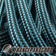 Paracord 550 - Neon Turquoise & Black Stripes