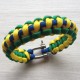 Bracelet paracord Cobra Line Yellow Neon / Kelly Green / Royal Blue