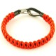 Cobra 2 colors Paracord Bracelet with Shackle & Spring Snap