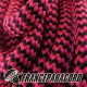 Paracord 550 - Neon Pink & Black Shockwave