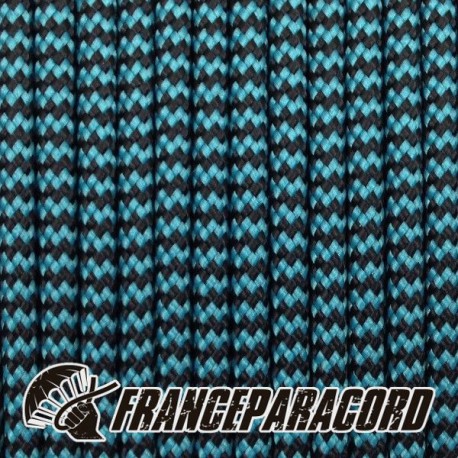 Paracord 550 - Neon Turquoise & Black Shockwave