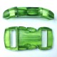 Curved Side Release Buckle 15mm Light Green Crystal