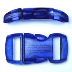 Curved Side Release Buckle 15mm Blue Crystal