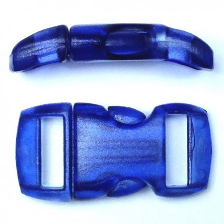 Boucle cristal 15mm bleu