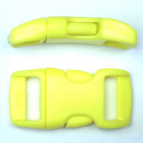 Curved Side Release Buckle 15mm Light Yellow