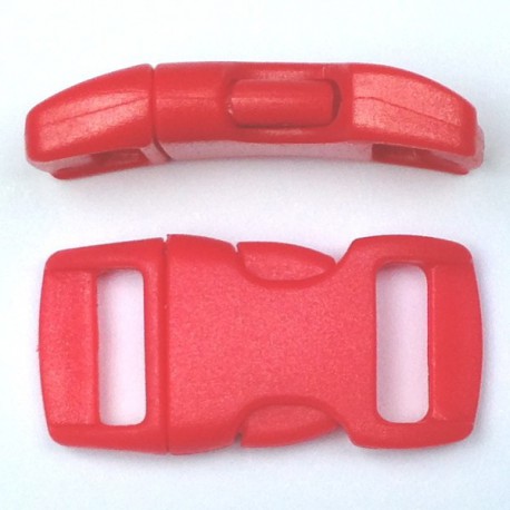 Curved Side Release Buckle 15mm Red