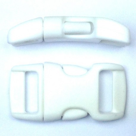 Curved Side Release Buckle 15mm White