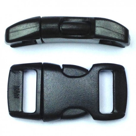 Curved Side Release Buckle 15mm Black