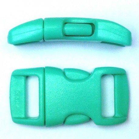 Curved Side Release Buckle 15mm Aquamarine