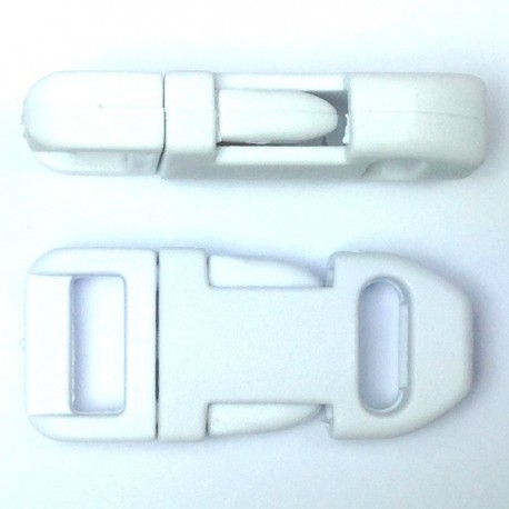 Straight Side Release Buckle 15mm White