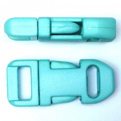 Straight Side Release Buckle 15mm Turquoise