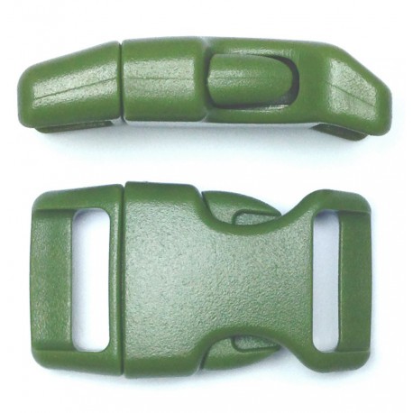 Curved Side Release Buckle 23mm Military Green