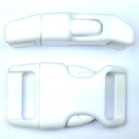 Curved Side Release Buckle 23mm White