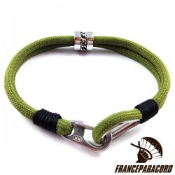 Bracelet Spartan Avec Mousqueton Clip & Cosse Coeur