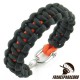 Cobra 2 colors Paracord Bracelet with Shackle & Spring Snap