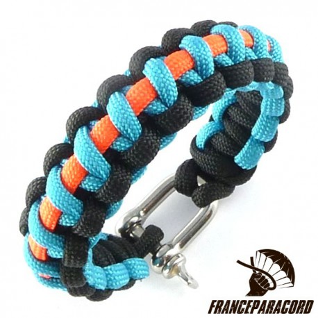 Cobra Line 3 colors Paracord Bracelet with Shackle
