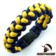 Stitched solomon bar 2 colors Paracord Bracelet with Side Release Buckle