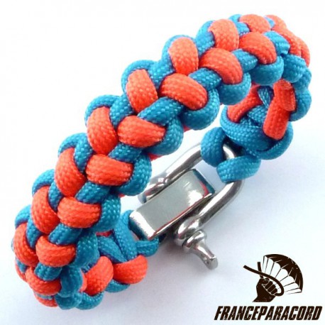 Bracelet paracord Stitched solomon bar avec manille réglable