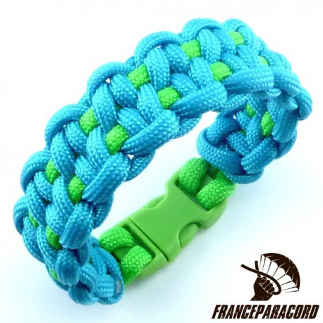 Dotted blaze bar 2 colors Paracord Bracelet with Side Release Buckle