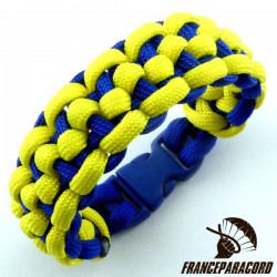 Morse code bar 2 colors Paracord Bracelet with Side Release Buckle